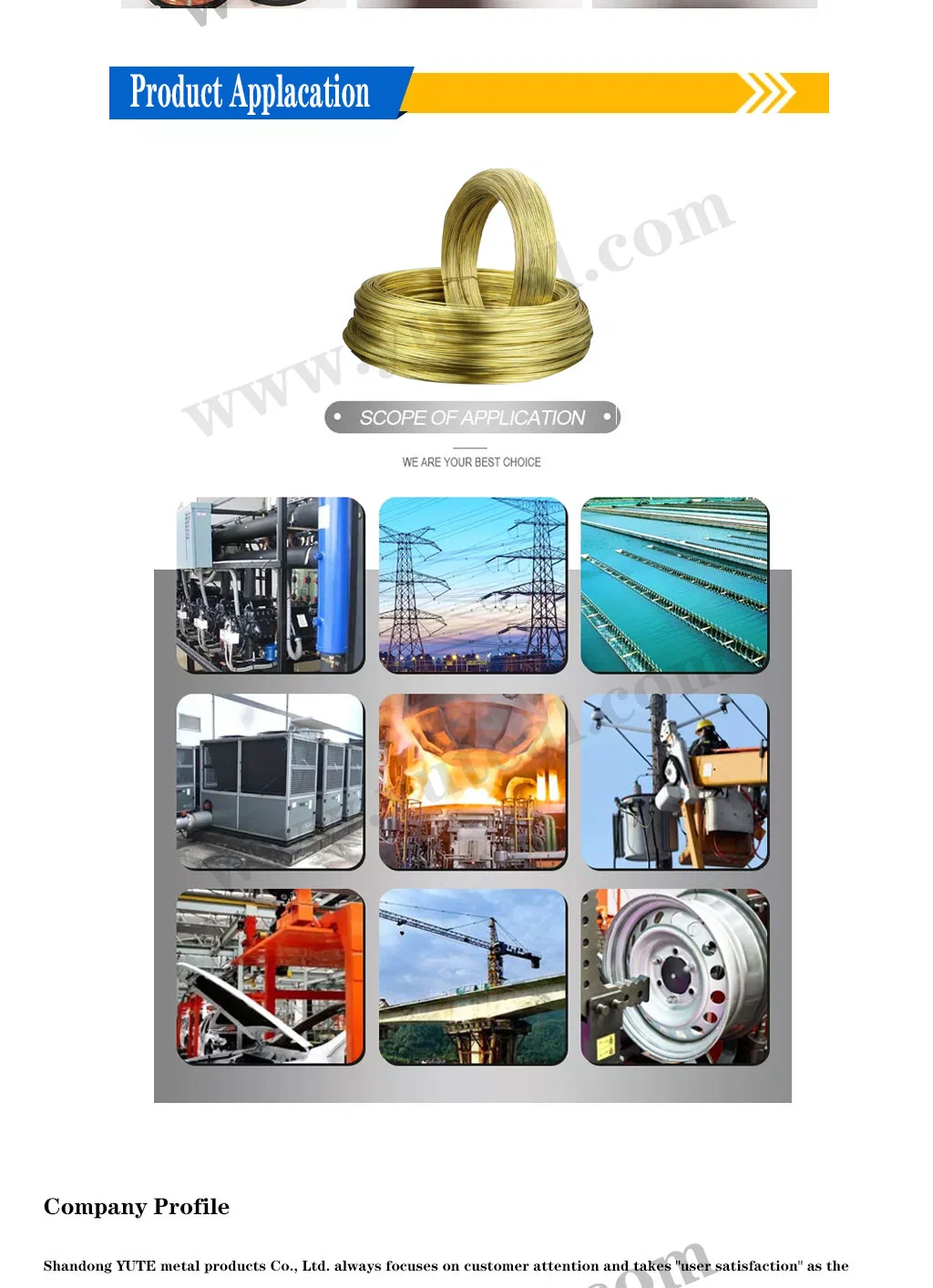 Complete Range of Brass Welding Wire/Copper Wire C38500 C44300 Prime Quality Brass Wire